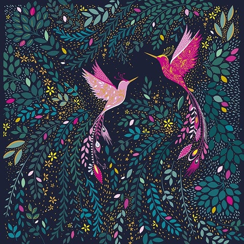Kort Sara Miller Hummingbirds Fl Sprig