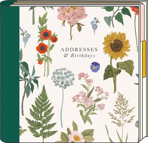 Adresse og Bursdagsbok Blomster