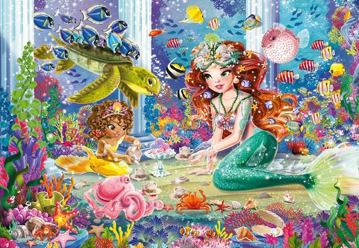 Puslespill 2X24 Havfrue Venner Ravensburger