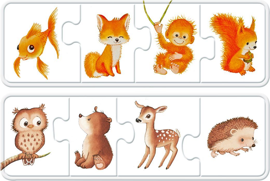 Puslespill 6X4 Mine Søte Små Dyr Ravensburger