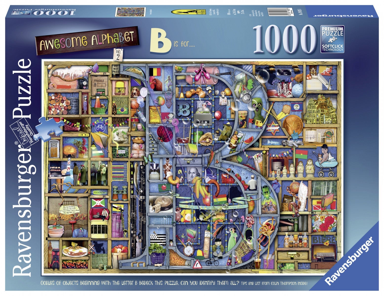 Puslespill 1000 Bokstaven B Ravensburger