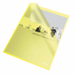 Plastomslag Esselte A4 105my Gul (10)