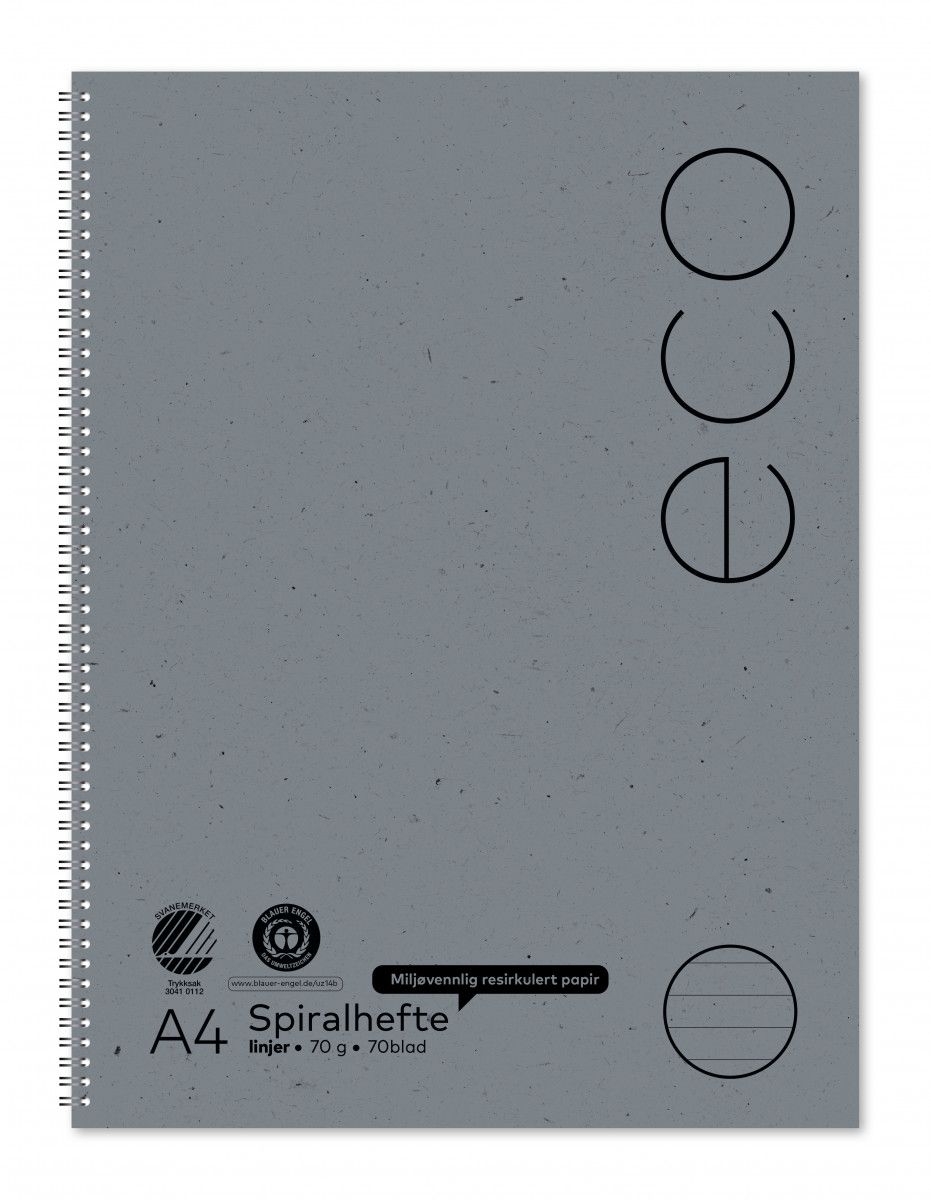 Spiralhefte Norli A4 70g 70bl linjer (5)