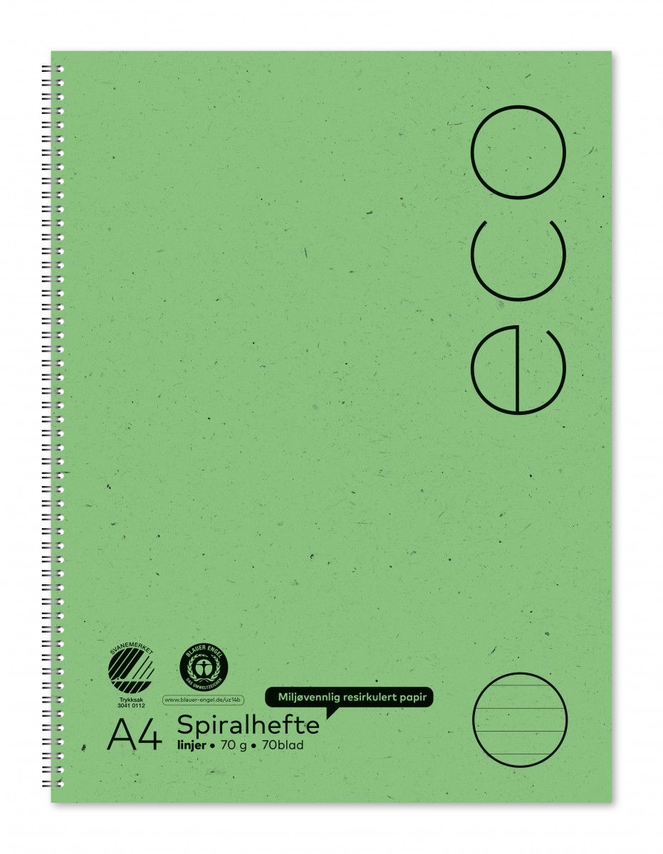 Spiralhefte Norli A4 70g 70bl linjer (5)