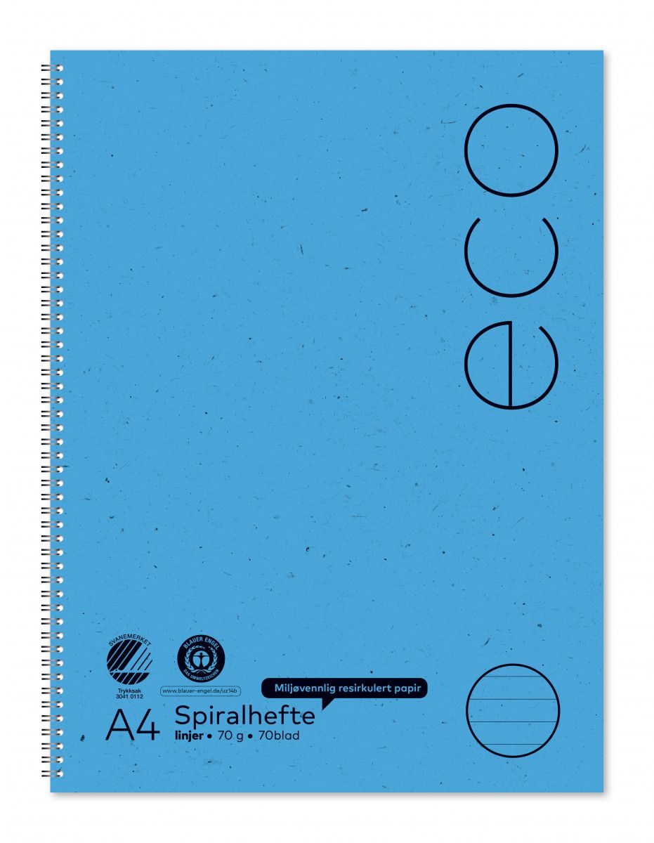 Spiralhefte Norli A4 70g 70bl linjer (5)