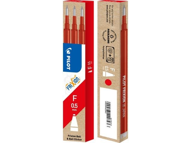 Refill Pilot Frixion 0,5 rød (3)