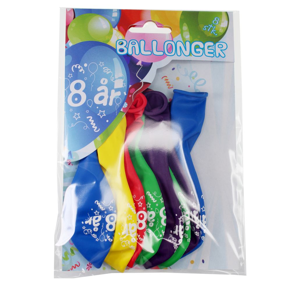 Ballonger 8år 8pk