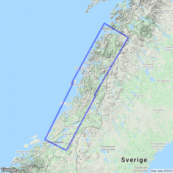 The Coastal Route / Kystriksvegen 1:250 000