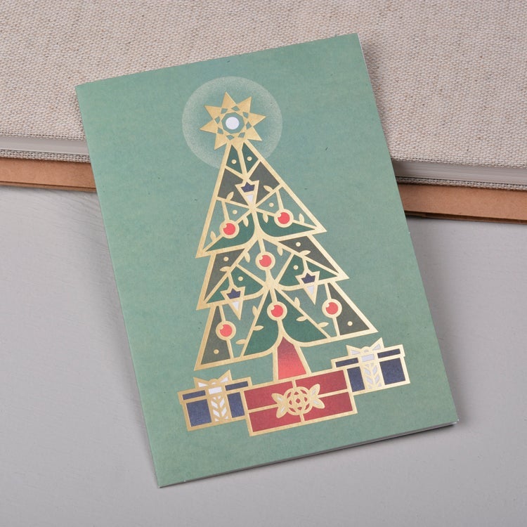 Julekort Christmas tree