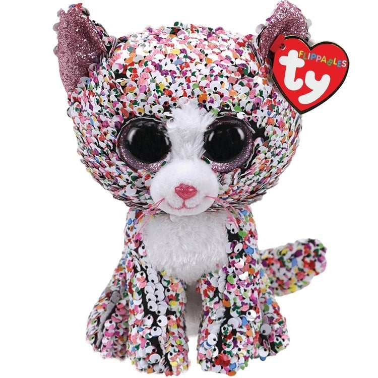 Bamse Ty Confetti Katt Glitter Med