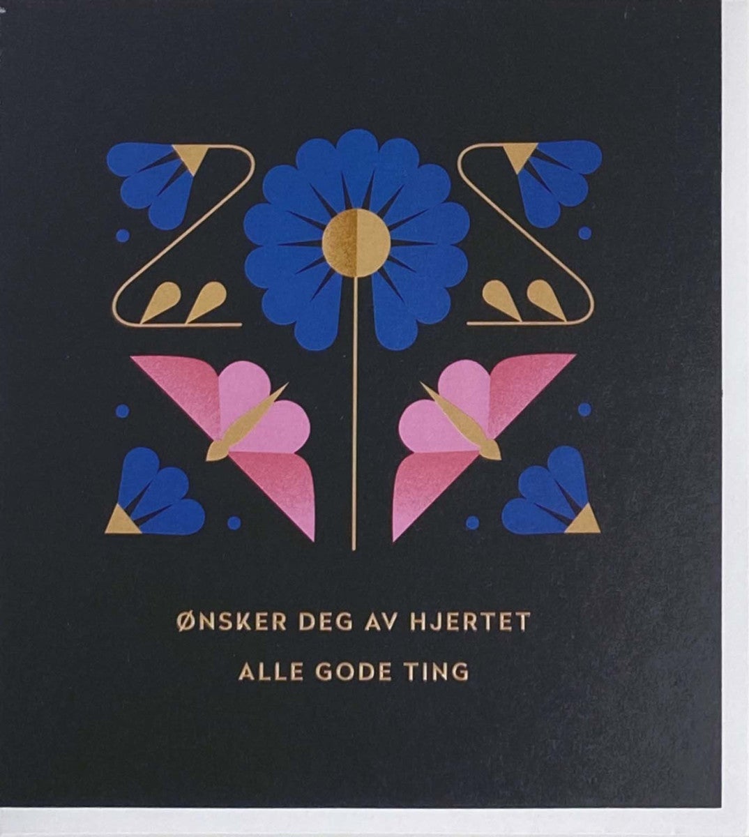 Kort Ønsker deg av hjertet blå