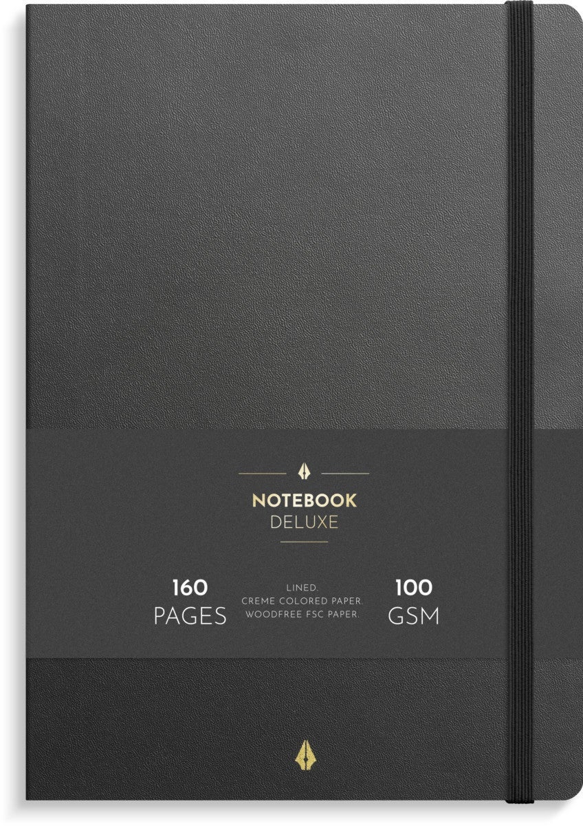 Notatbok Burde Deluxe B5 linjert Black