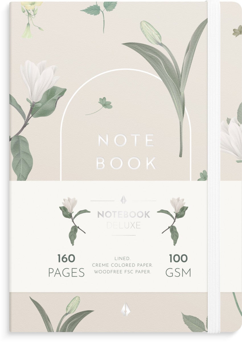 Notatbok Burde Deluxe A5 linjert Floral