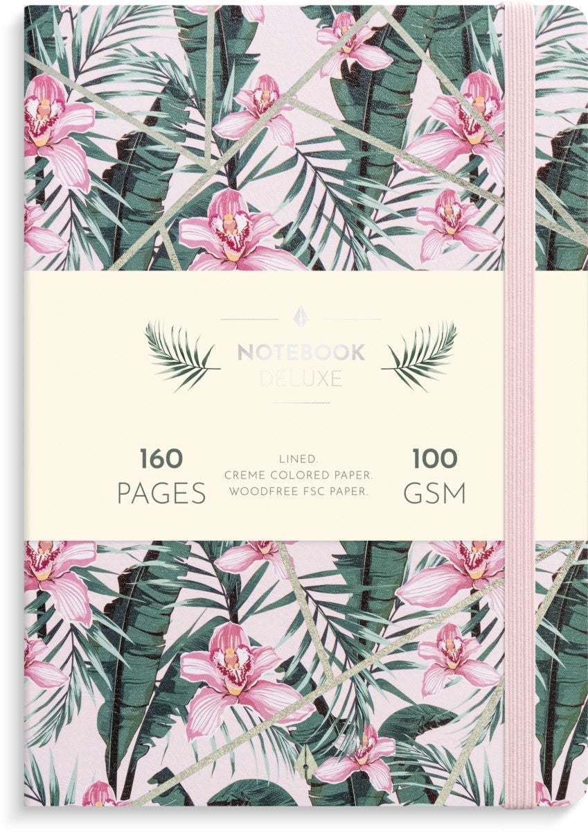 Notatbok Burde Deluxe A5 linjert Pink Jungle