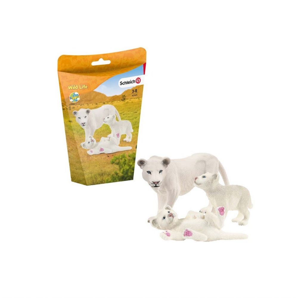 Schleich Hvit Løve m/Unger
