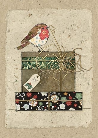 Doble julekort 12x17 Paper & Foil, Robin's Gifts