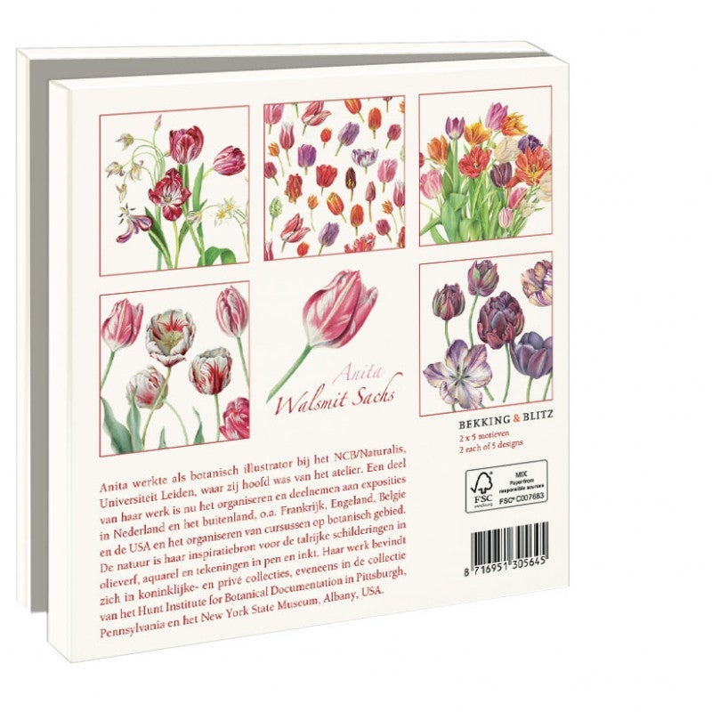 Kortmappe 145x145 Anita Walsmit Sachs Tulipaner