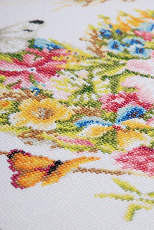 Hobbysett Diamond painting Et hjerte av blomster