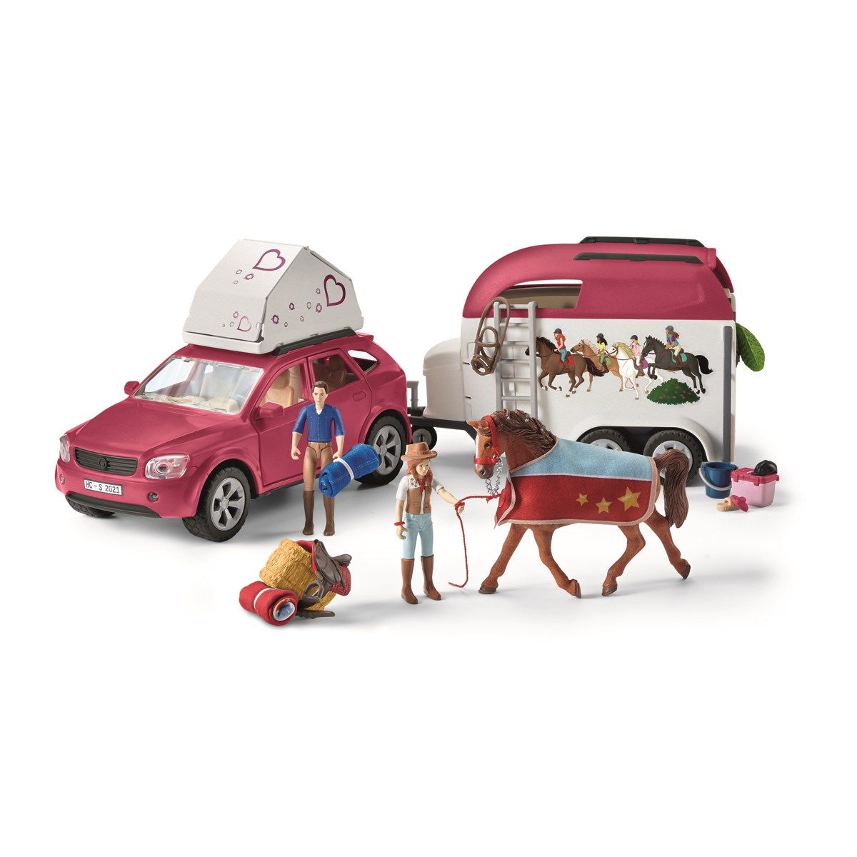 Schleich hest m/bil og trailer