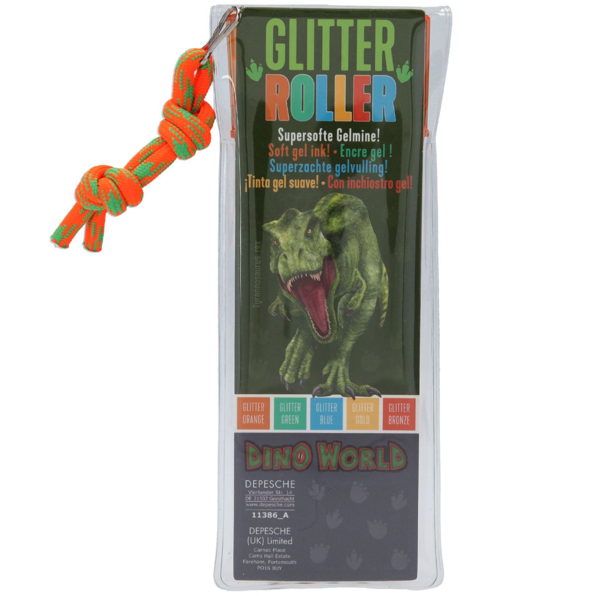 Gel Penn Sett 6 Farger Dino World