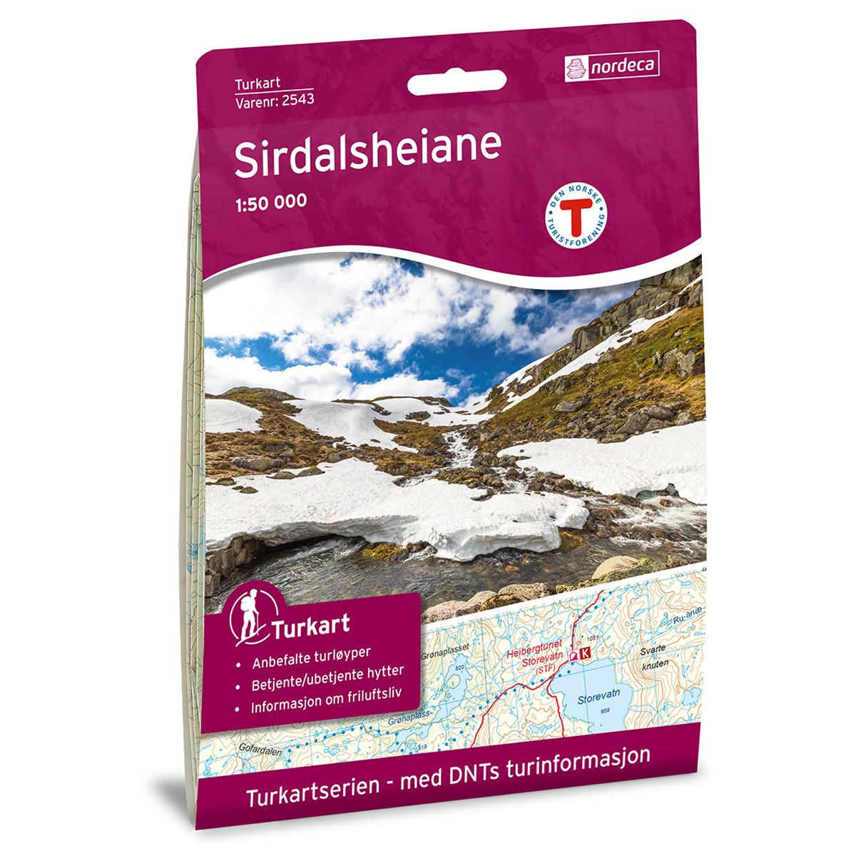Sirdalsheiane - Turkart 1: 50 000