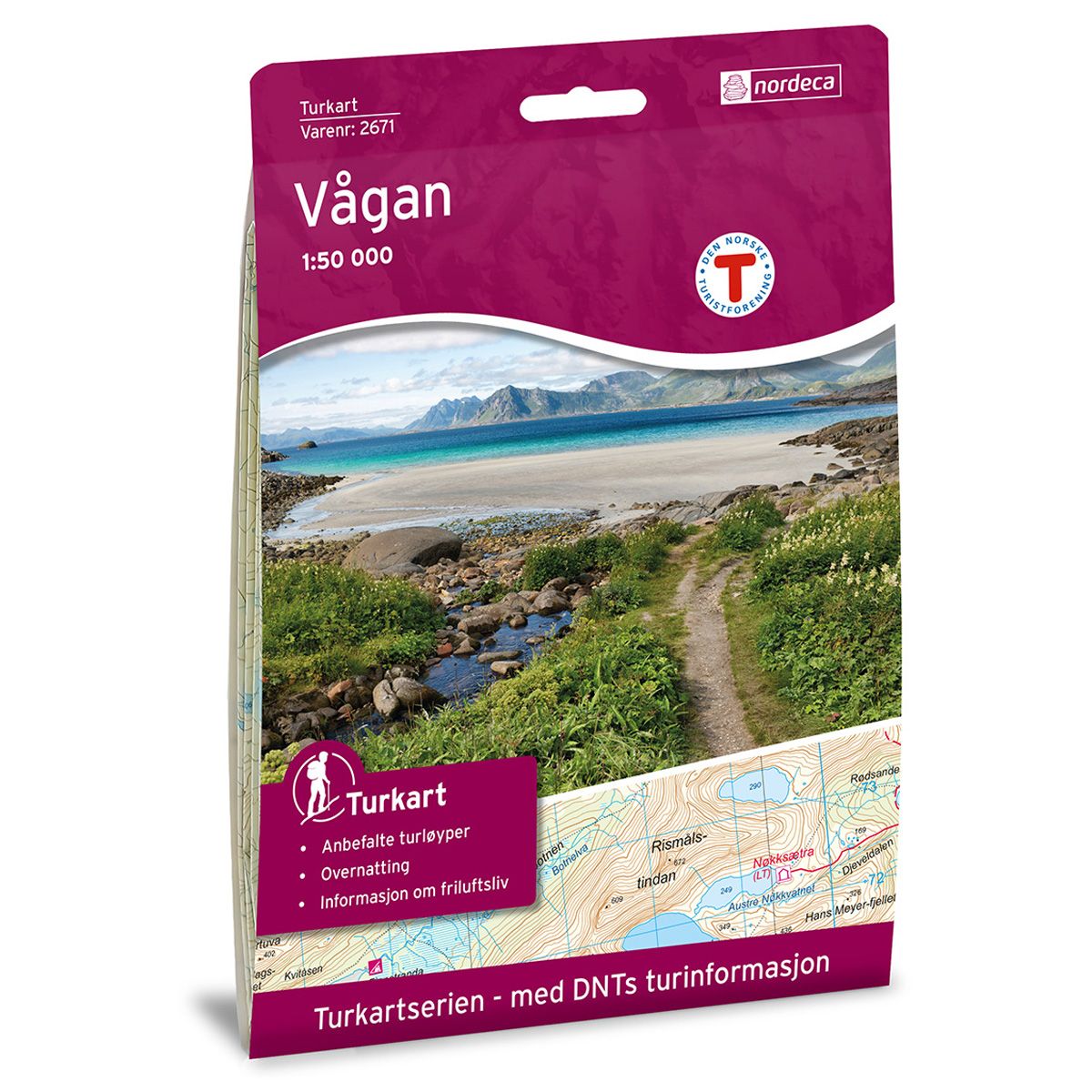 Vågan - Turkart 1: 50 000