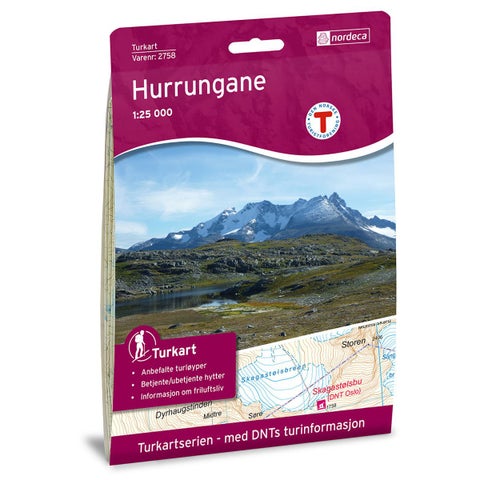 Hurrungane - Turkart 1: 25 000