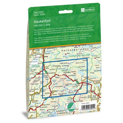 Haukelifjell 1:50 000 - Topo 3000