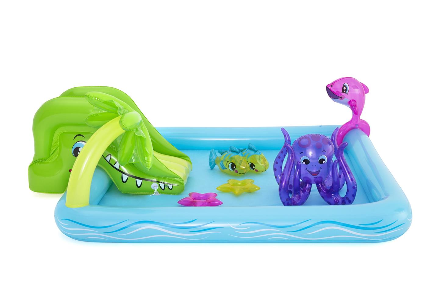 Basseng m/sklie og figurer 239x206x86cm Bestway