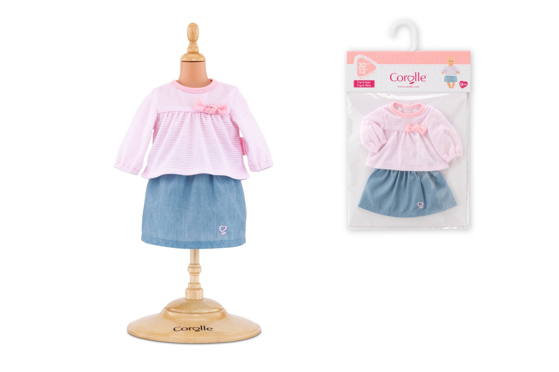 Dukke Corolle 30cm Topp & Skjørt