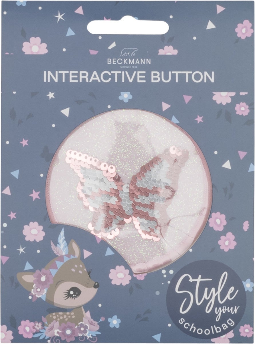 Button Sommerfugl m/paljetter - Add on