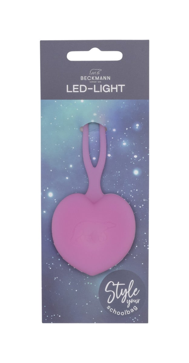 B-SEEN & SAFE LED lys Pink Heart Beckmann