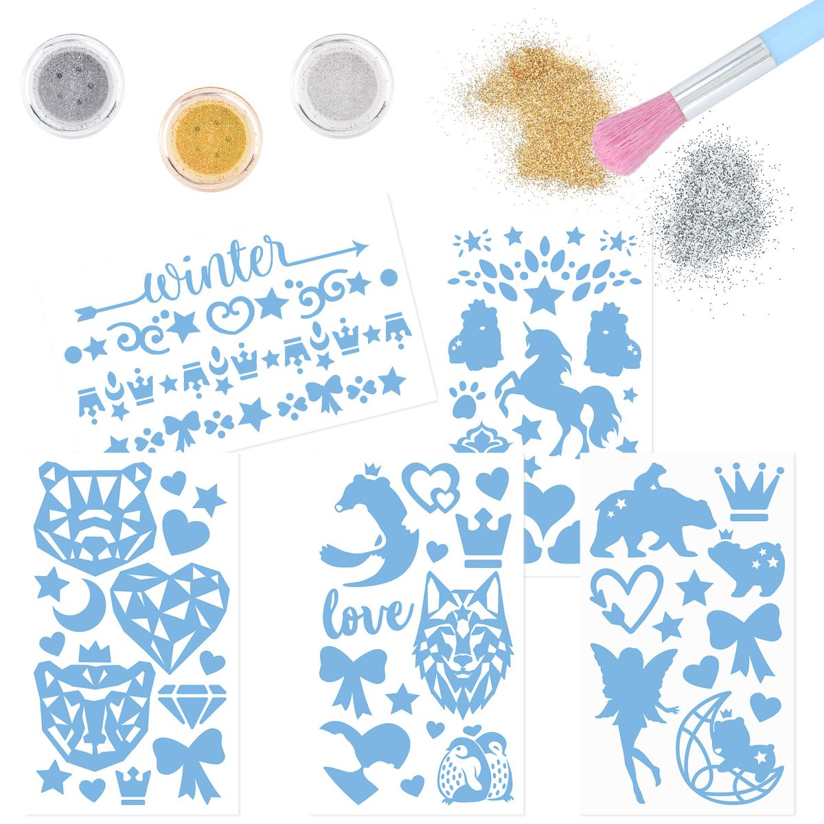 Glitter Tattoo Sett Ice World Topmodel