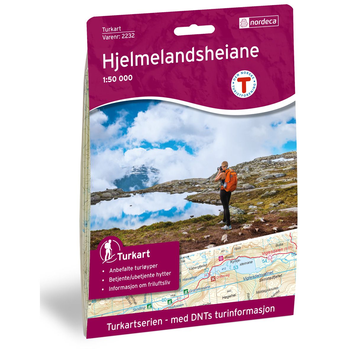 Hjelmelandsh. - Turkart 1: 50 000