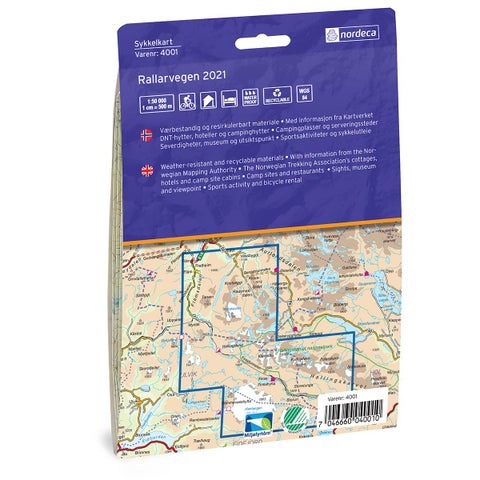 Rallarvegen 1:50 000 - Sykkelkart