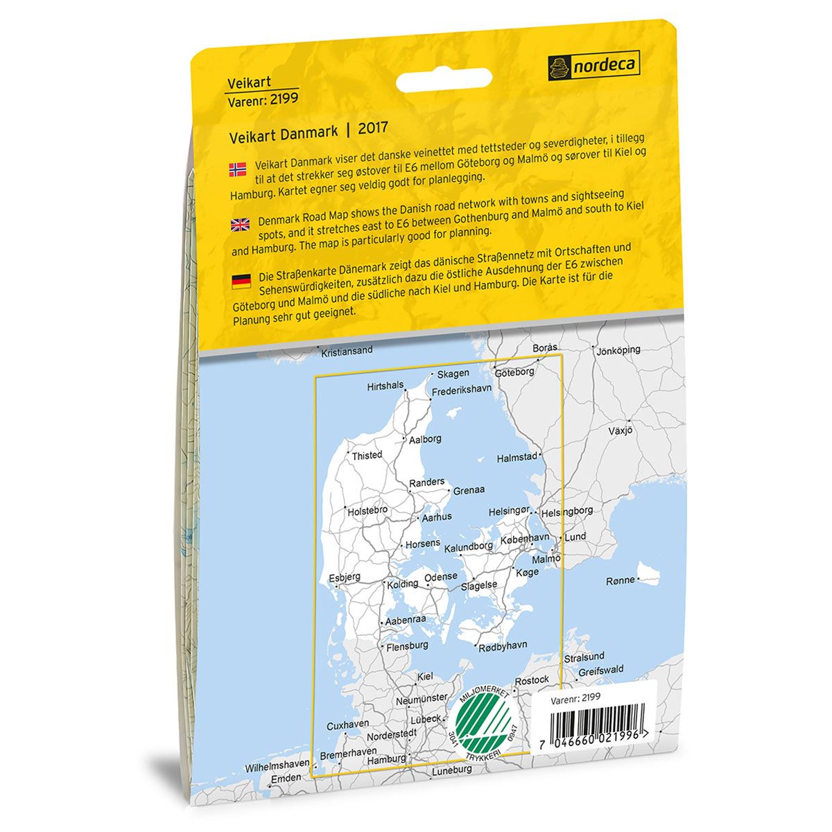 Veikart Danmark 1:500 000 - Veikart