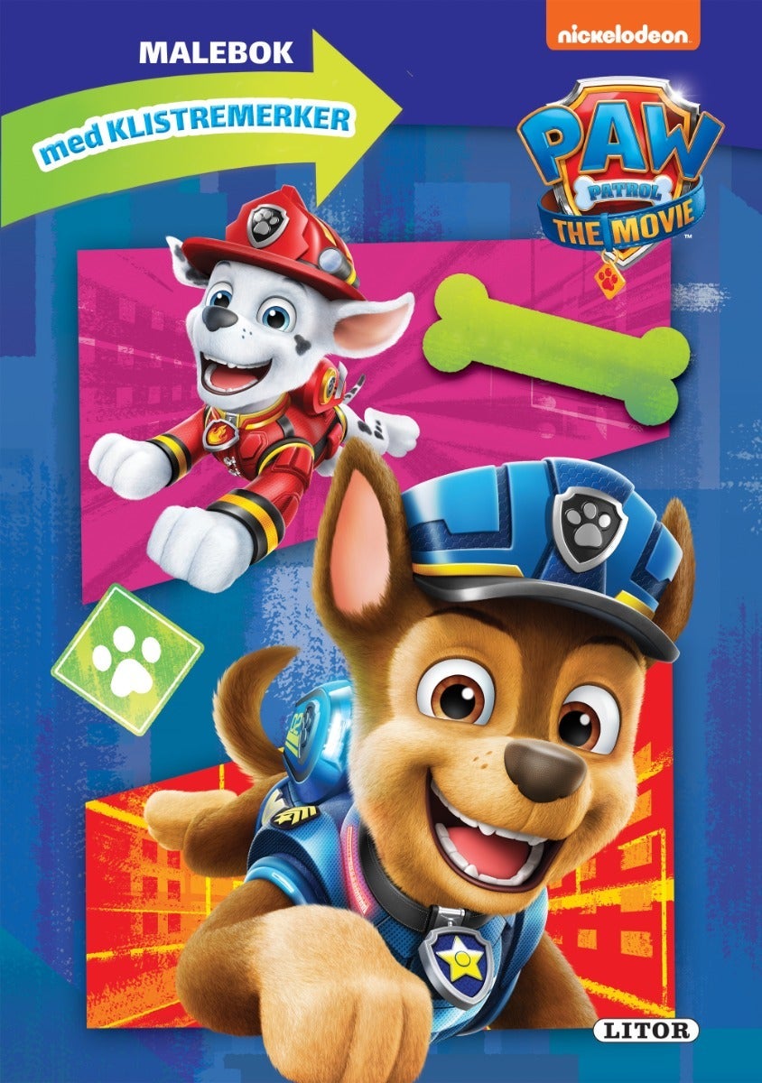 Malebok Paw Patrol m/klistremerker blå