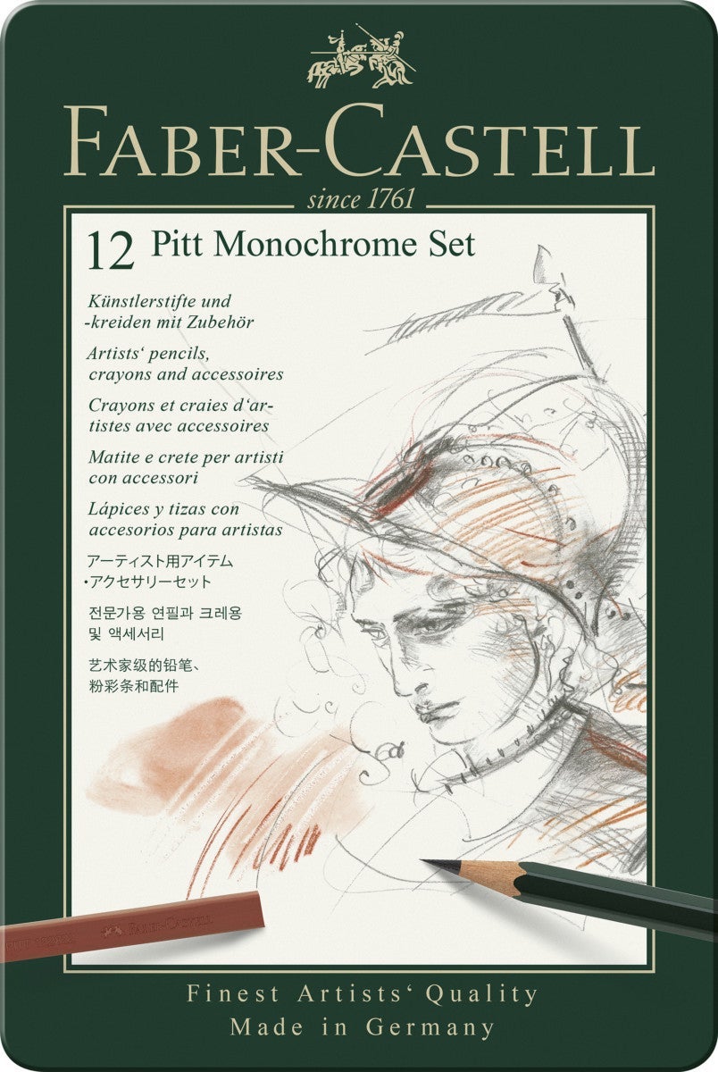 Blyantsett Faber Pittmonochrome 12stk