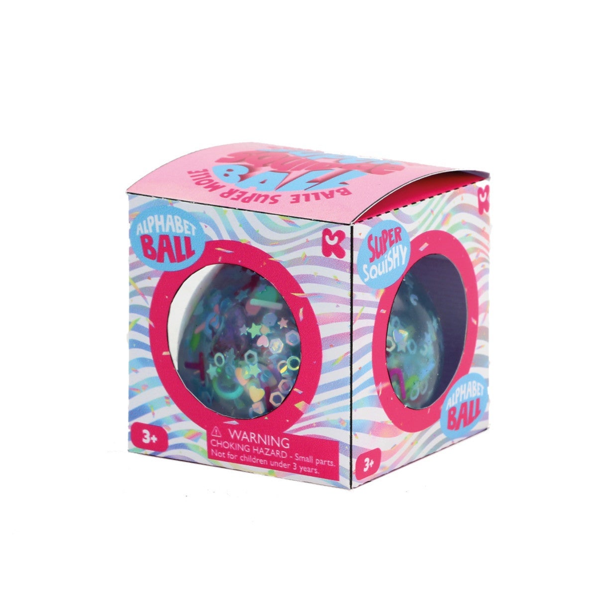 Alphabet Glitter Squish Ball 6cm