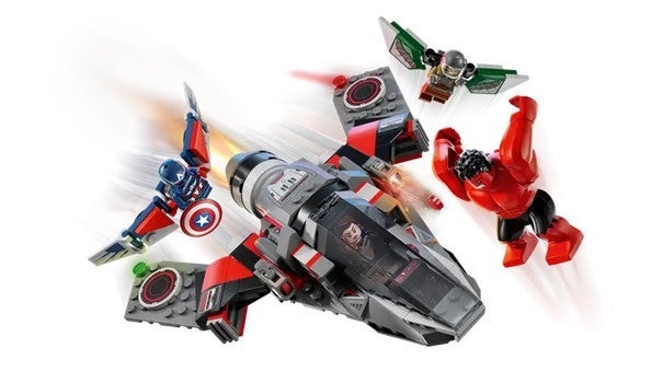 Lego Captain America i kamp mot Red Hulk 76292