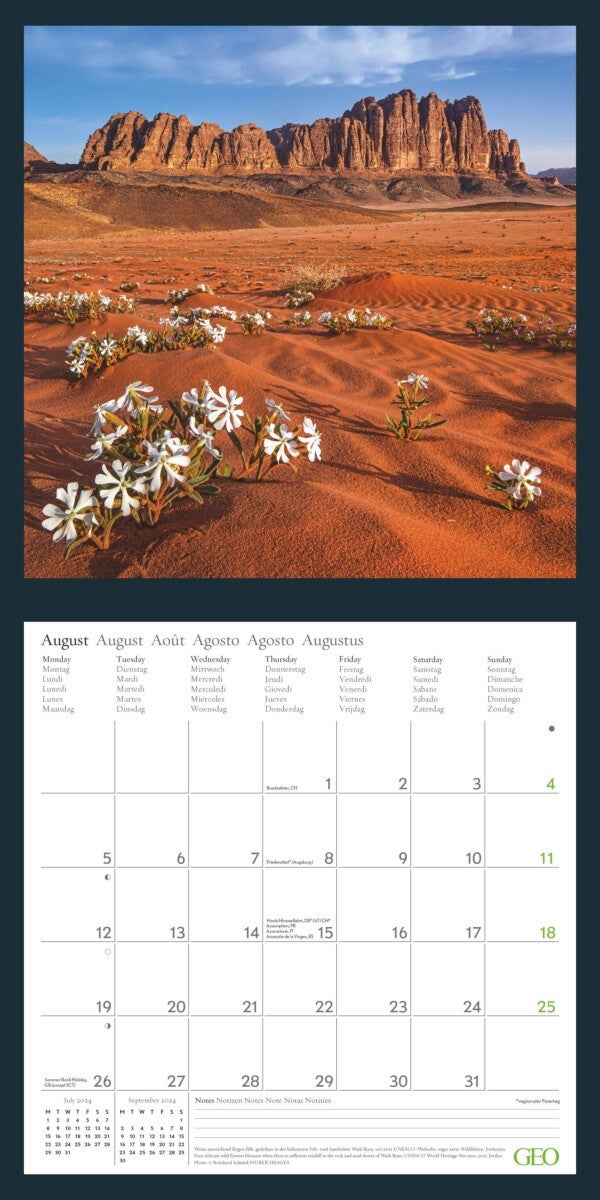 Kalender 2024 Beautiful World 30x30cm