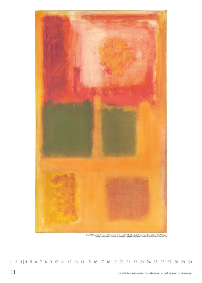 Kalender 2024 Mark Rothko 50x70cm