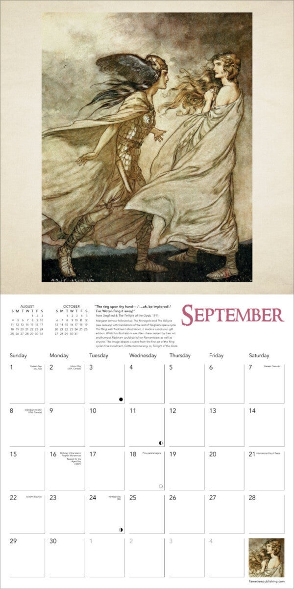 Kalender 2024 Arthur Rackham 30x30cm