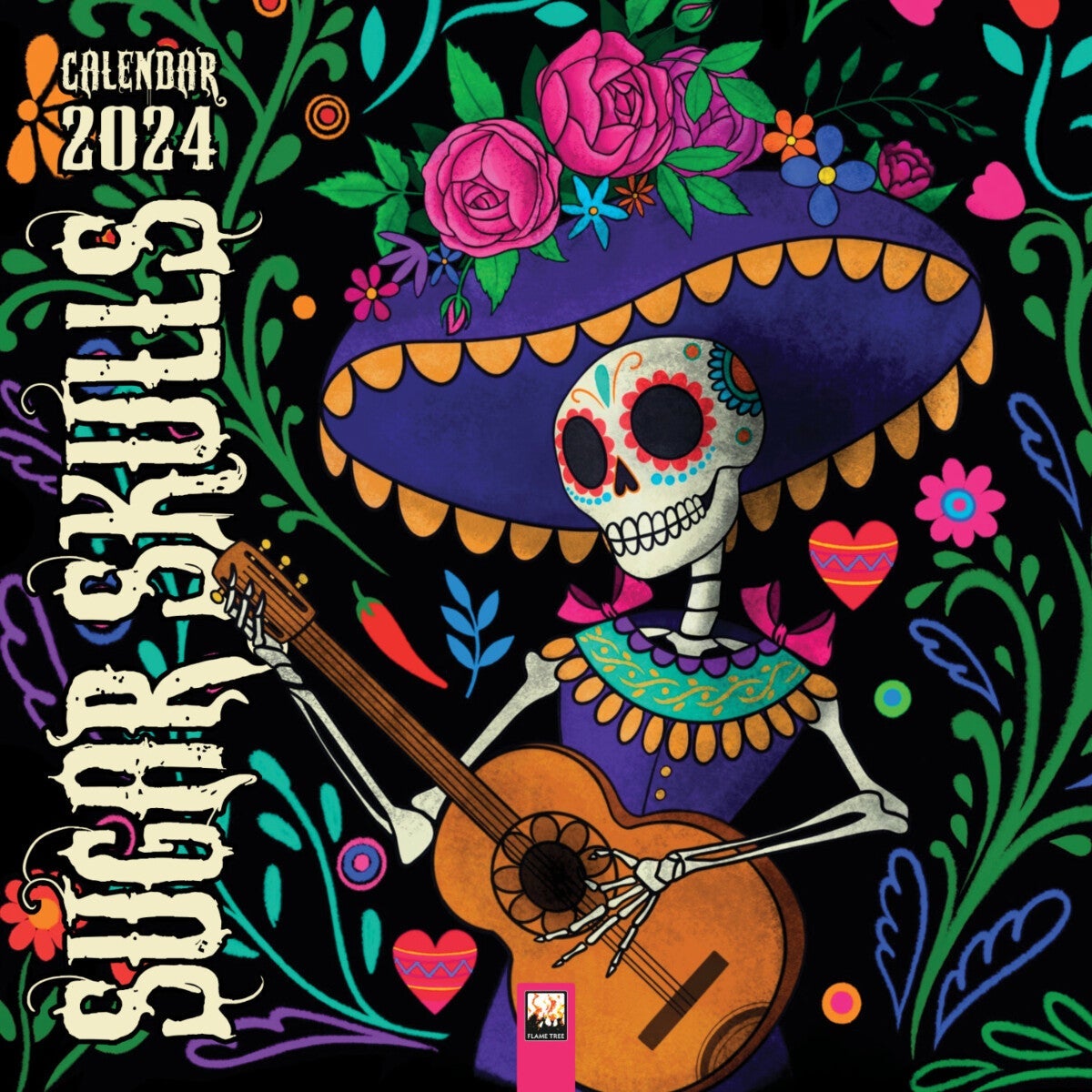 Kalender 2024 Sugar Skulls 30x30cm