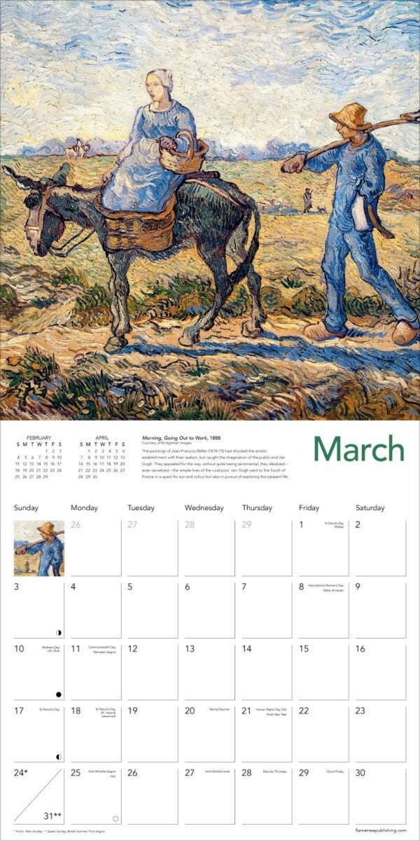 Kalender 2024 Van Gogh Landscape 30x30cm
