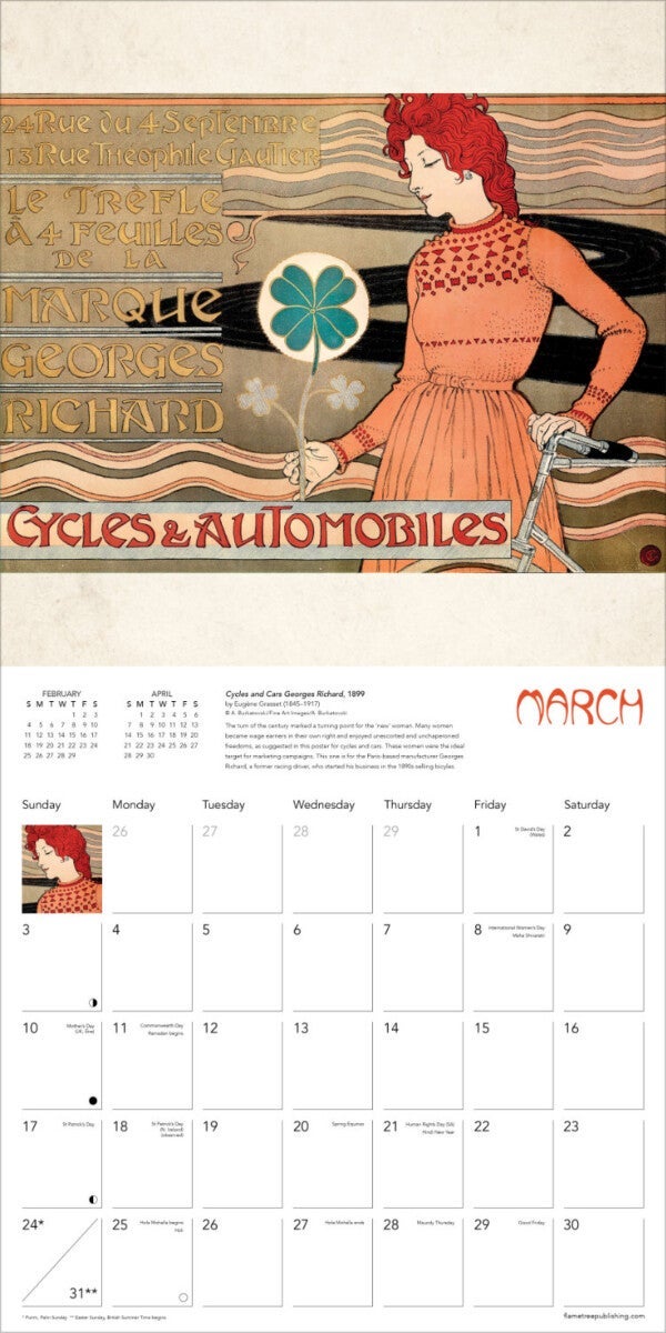 Kalender 2024 Art Nouveau 30x30cm