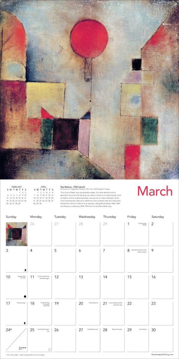 Kalender 2024 Paul Klee 30x30cm