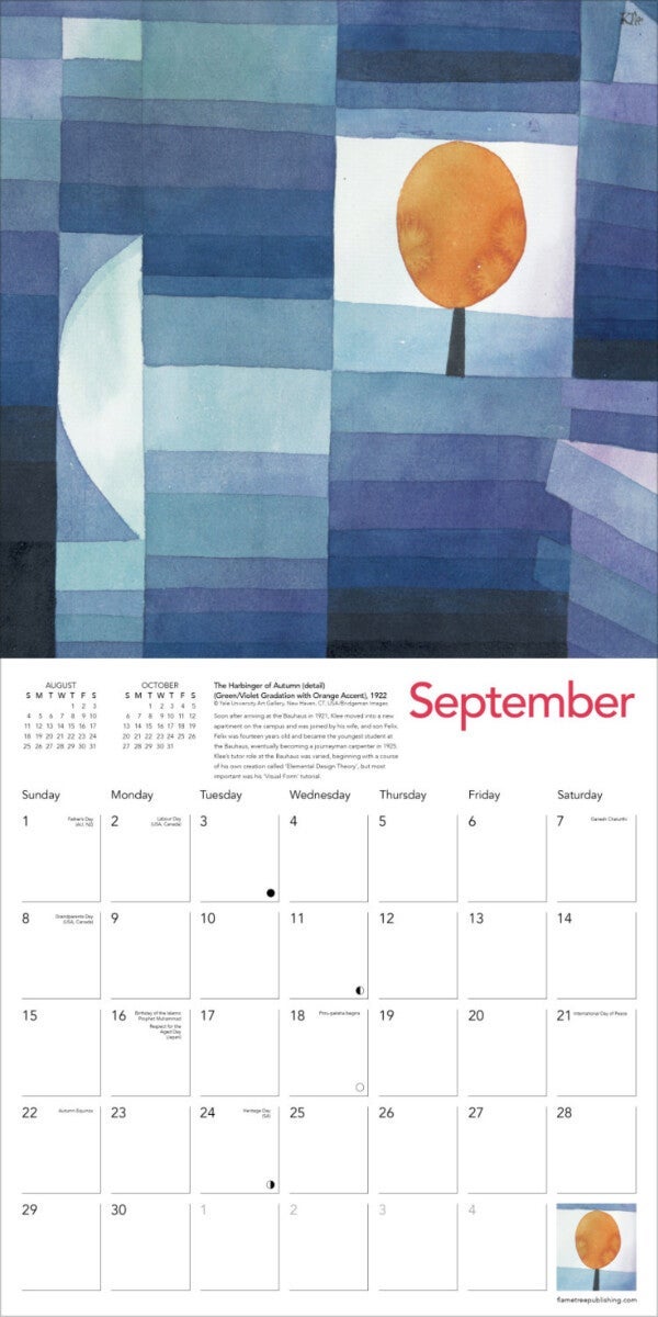 Kalender 2024 Paul Klee 30x30cm