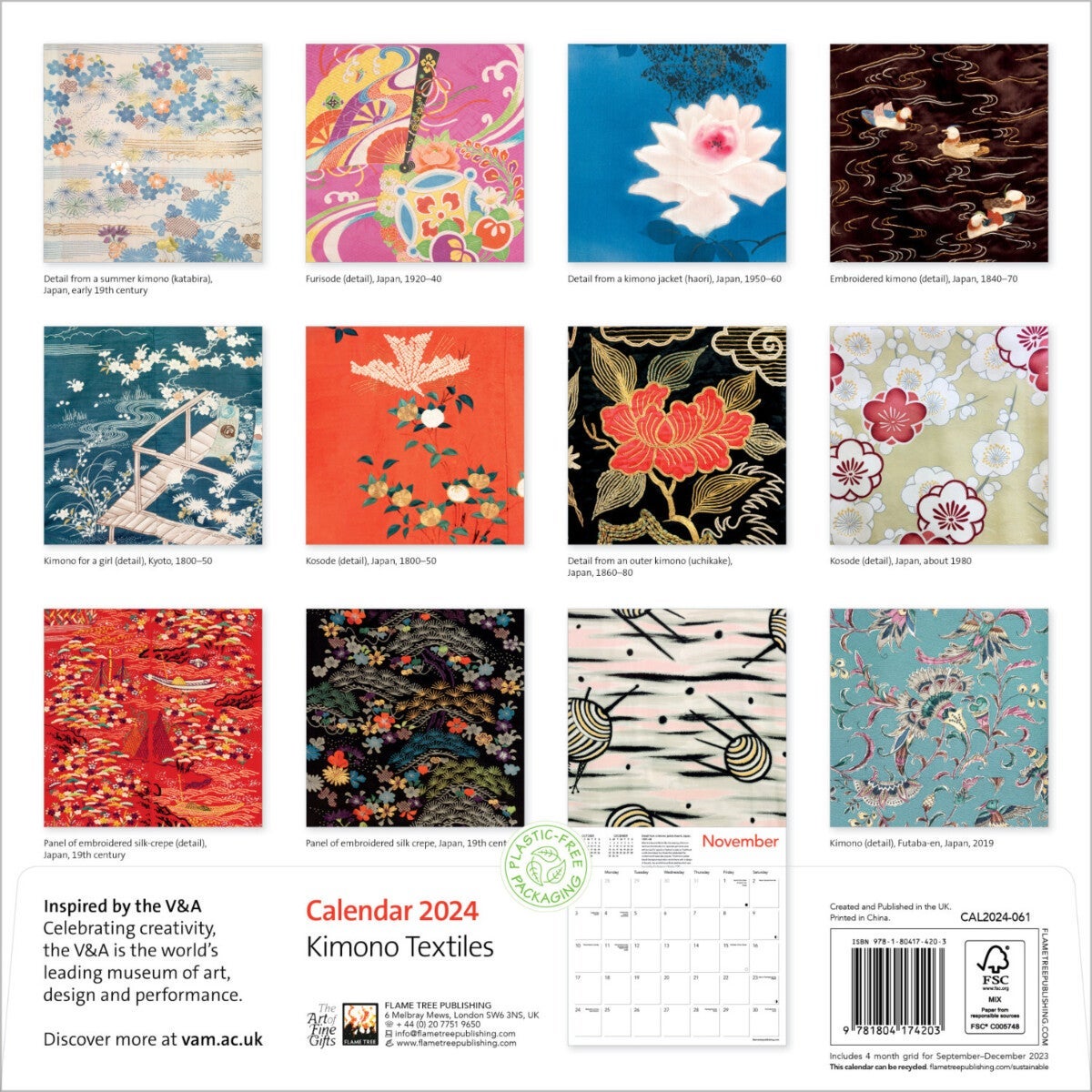 Kalender 2024 Kimono Textiles 30x30cm