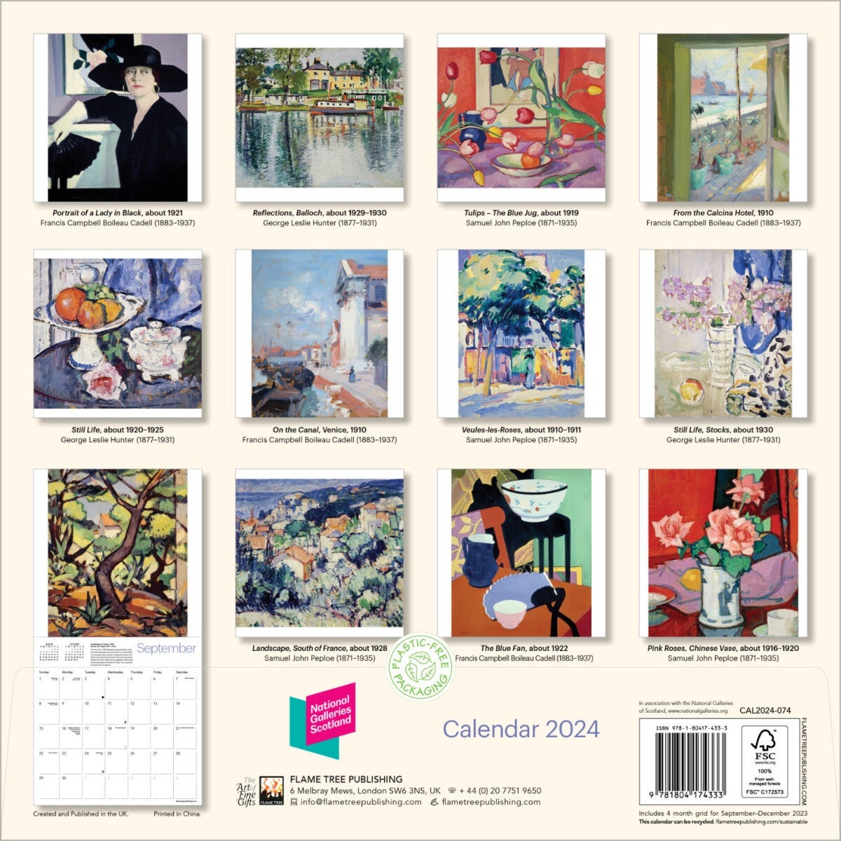 Kalender 2024 Scottish 30x30cm